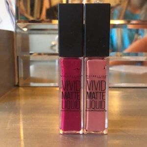 Two Maybelline Vivid matte lipsticks